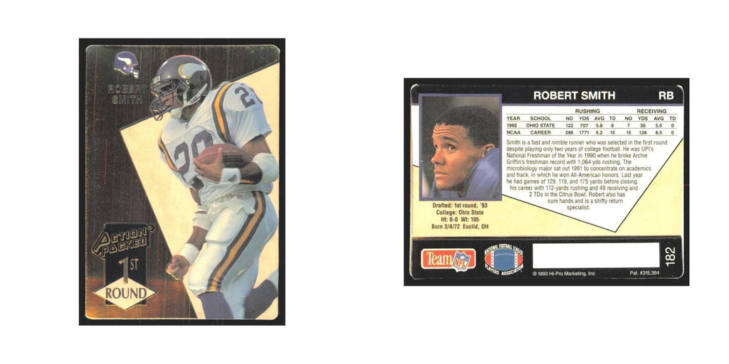 1993 Action Packed Robert Smith Vikings #182