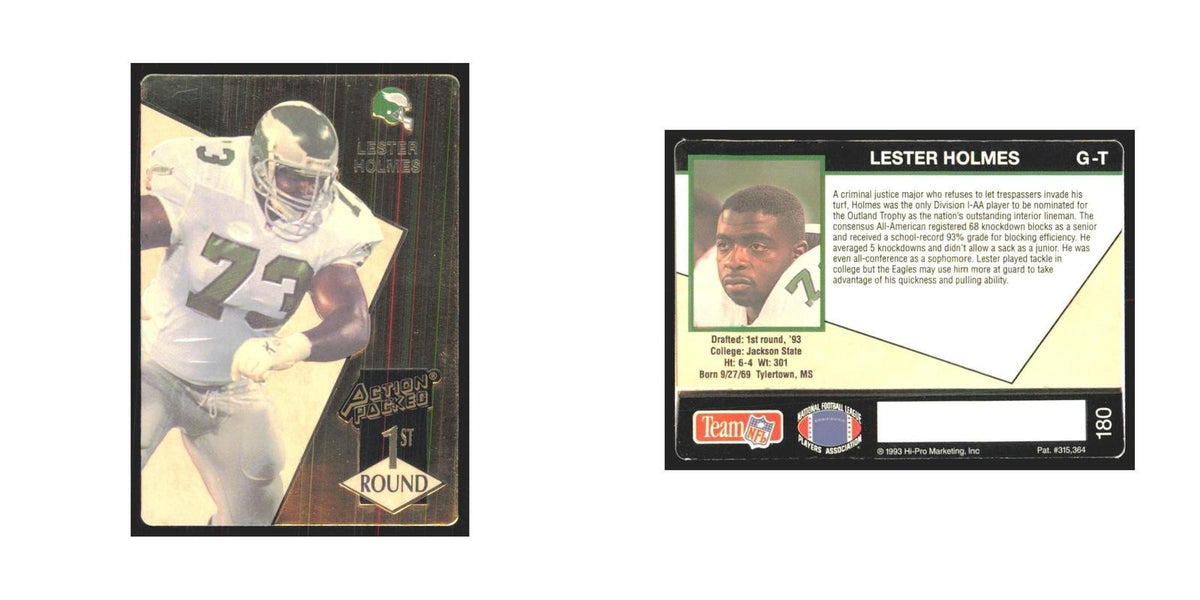 1993 Action Packed Lester Holmes Eagles #180