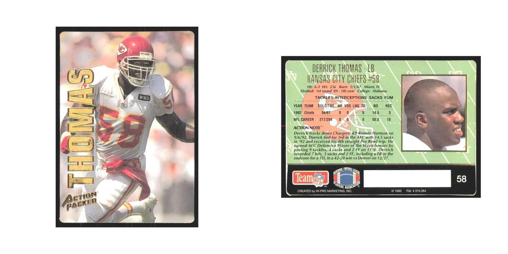 1993 Action Packed Derrick Thomas Chiefs #58