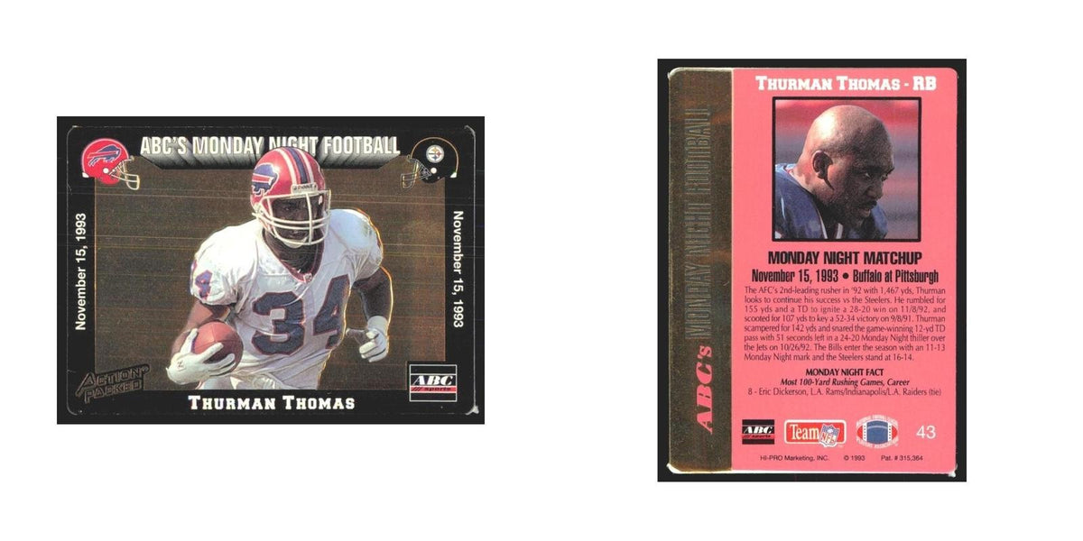 1993 Action Packed Thurman Thomas Bills #43