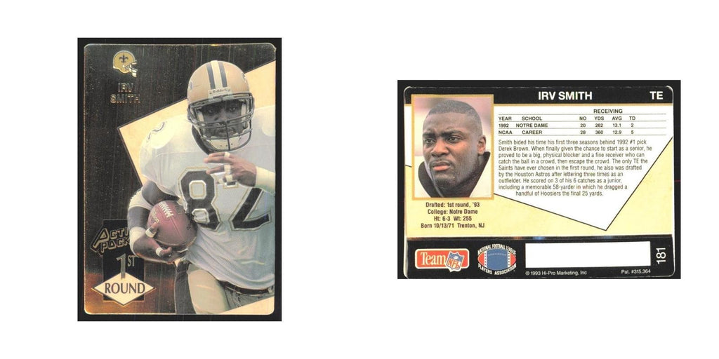 1993 Action Packed Irv Smith Saints #181