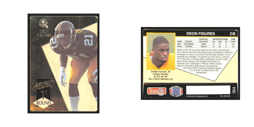 1993 Action Packed Deon Figures Steelers #184
