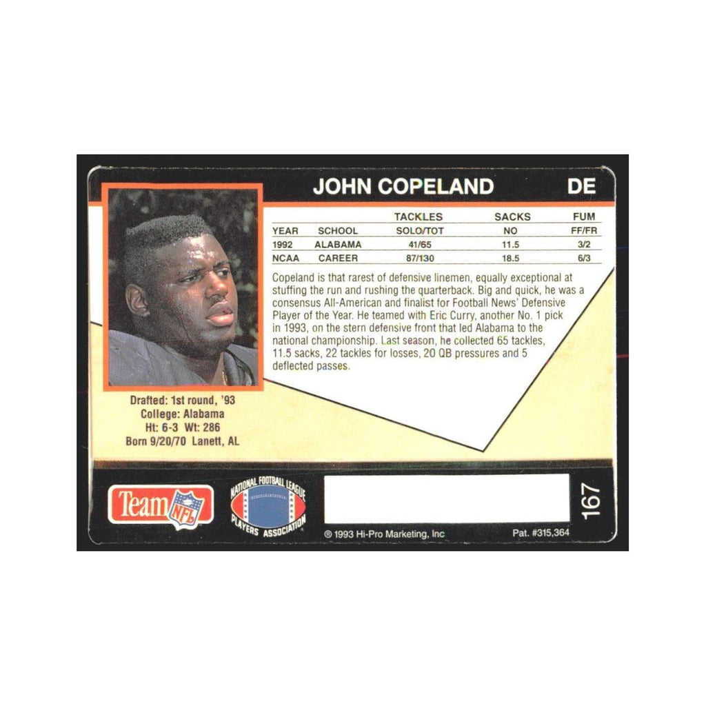 1993 Action Packed John Copeland Bengals #167