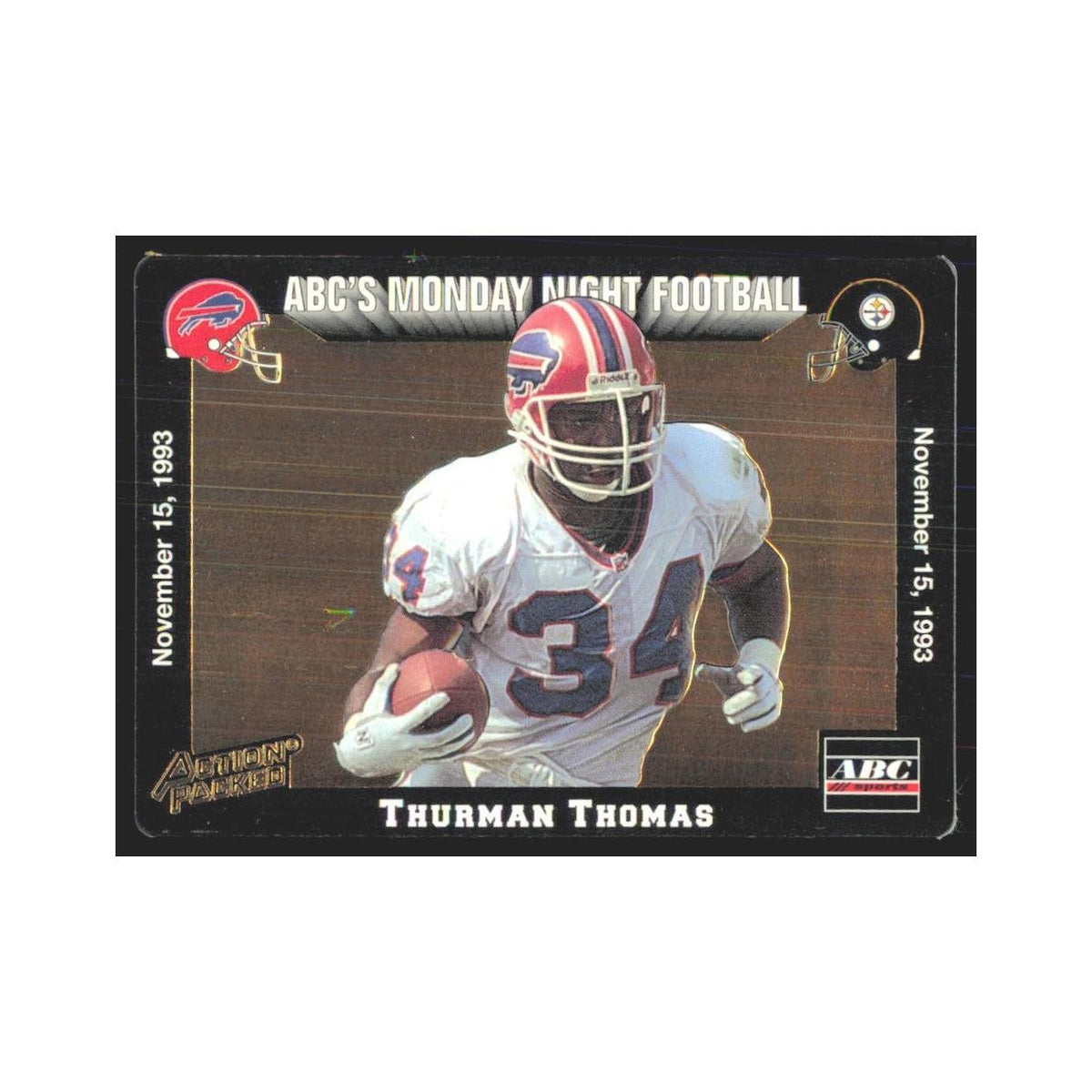 1993 Action Packed Thurman Thomas Bills #43