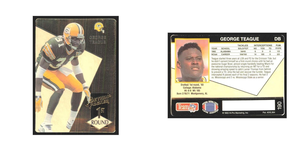 1993 Action Packed George Teague Packers #190