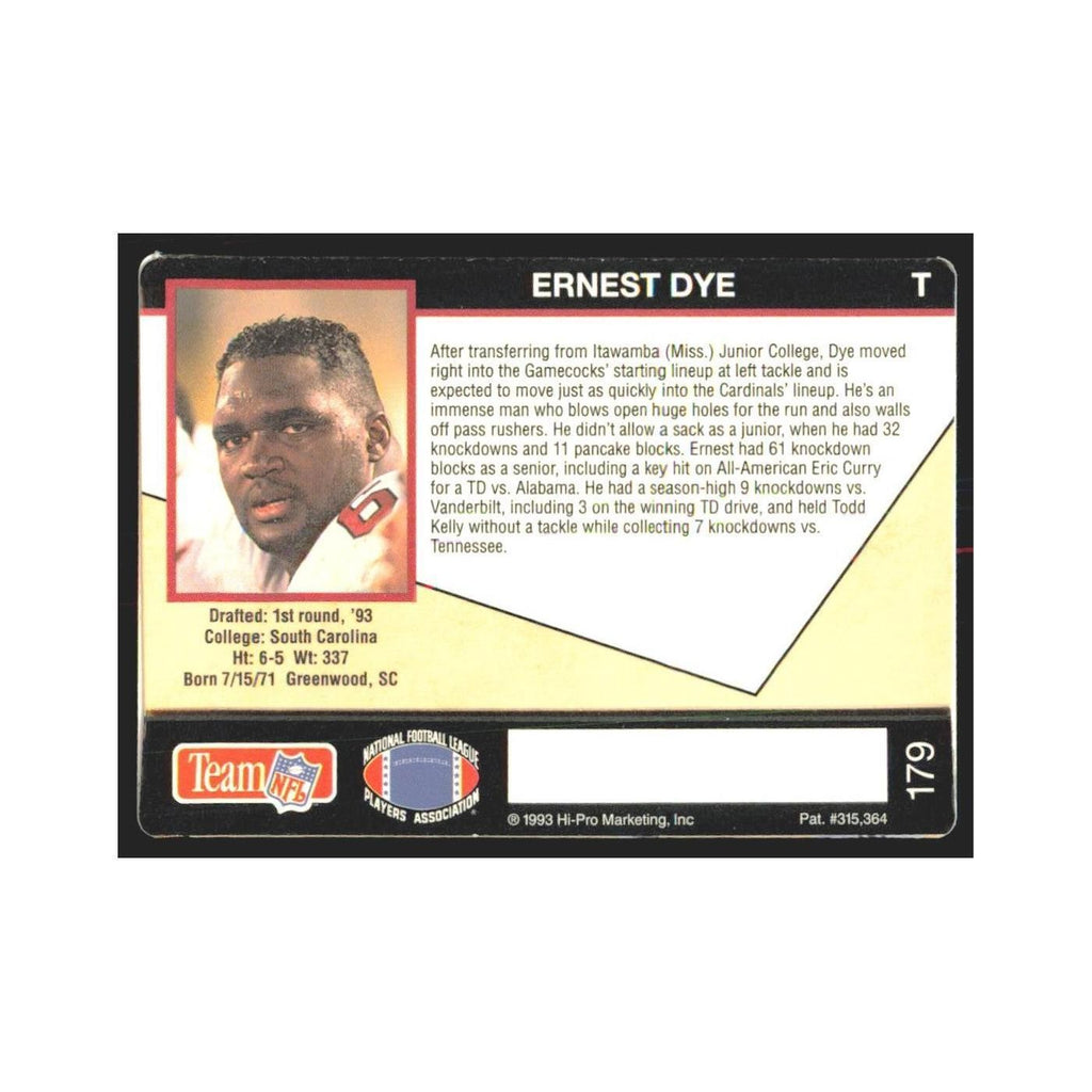 1993 Action Packed Ernest Dye Phoenix Cardinals #179