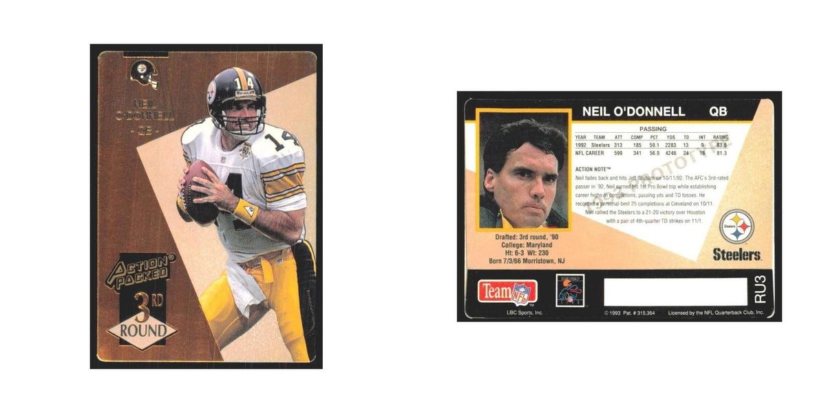 1993 Action Packed Neil O'Donnell Steelers #RU3