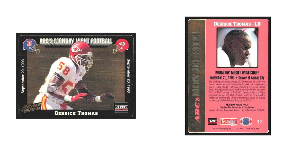 1993 Action Packed Derrick Thomas Chiefs #12
