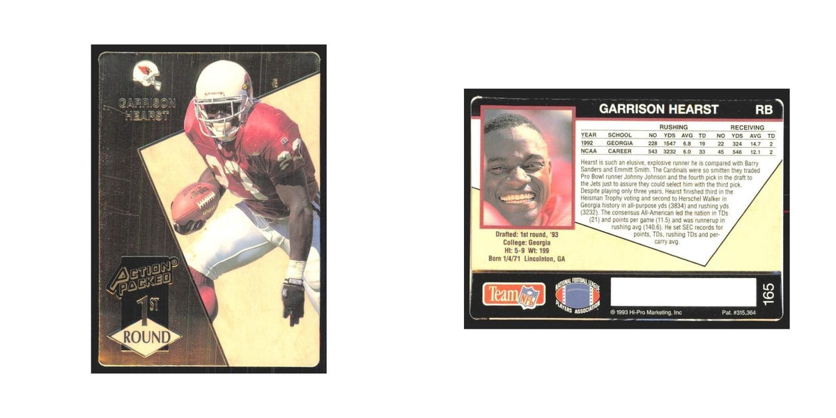 1993 Action Packed Garrison Hearst Phoenix Cardinals #165