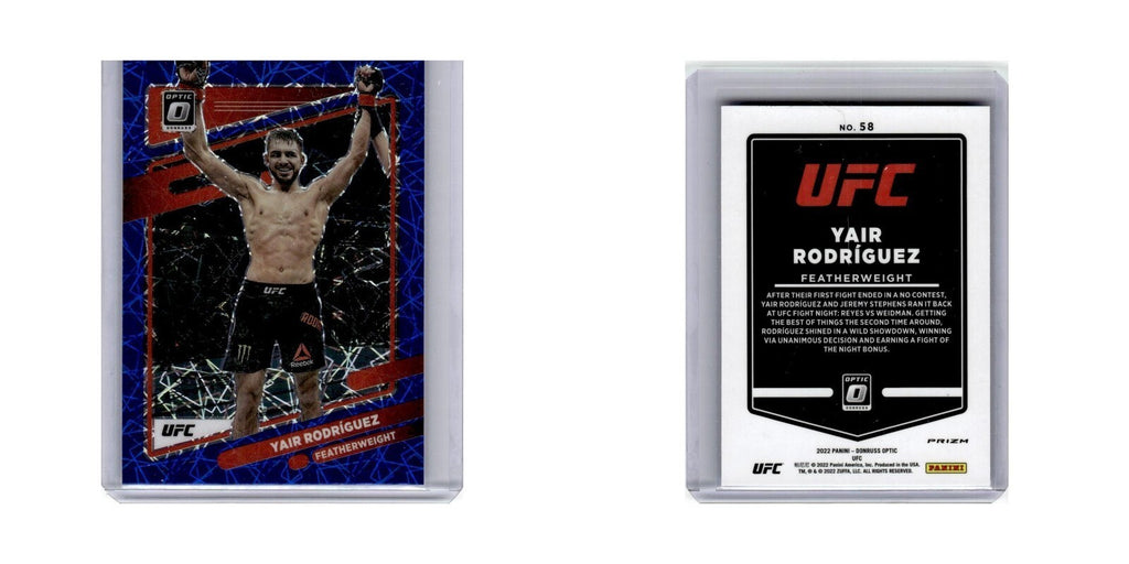 Yair Rodriguez 2022 Donruss Optic UFC Blue Velocity #58 Baseball Card NM
