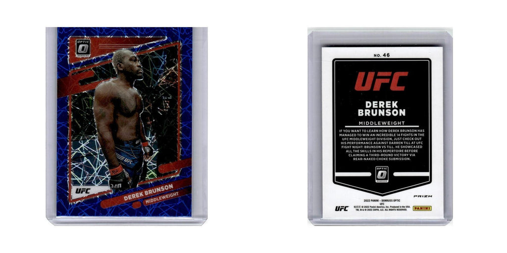 Derek Brunson 2022 Donruss Optic UFC Blue Velocity #46 Baseball Card NM