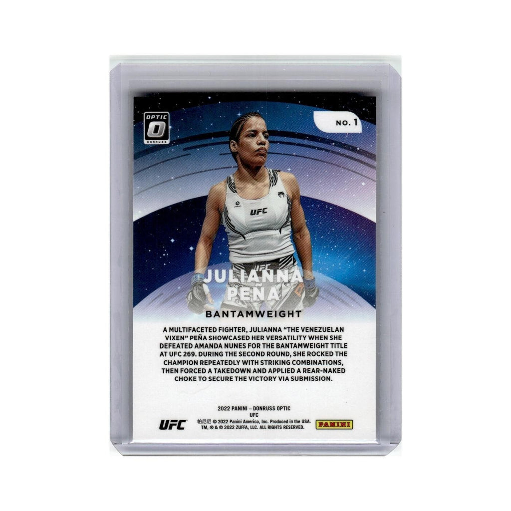 Julianna Pena 2022 Donruss Optic UFC #1 Baseball Card NM