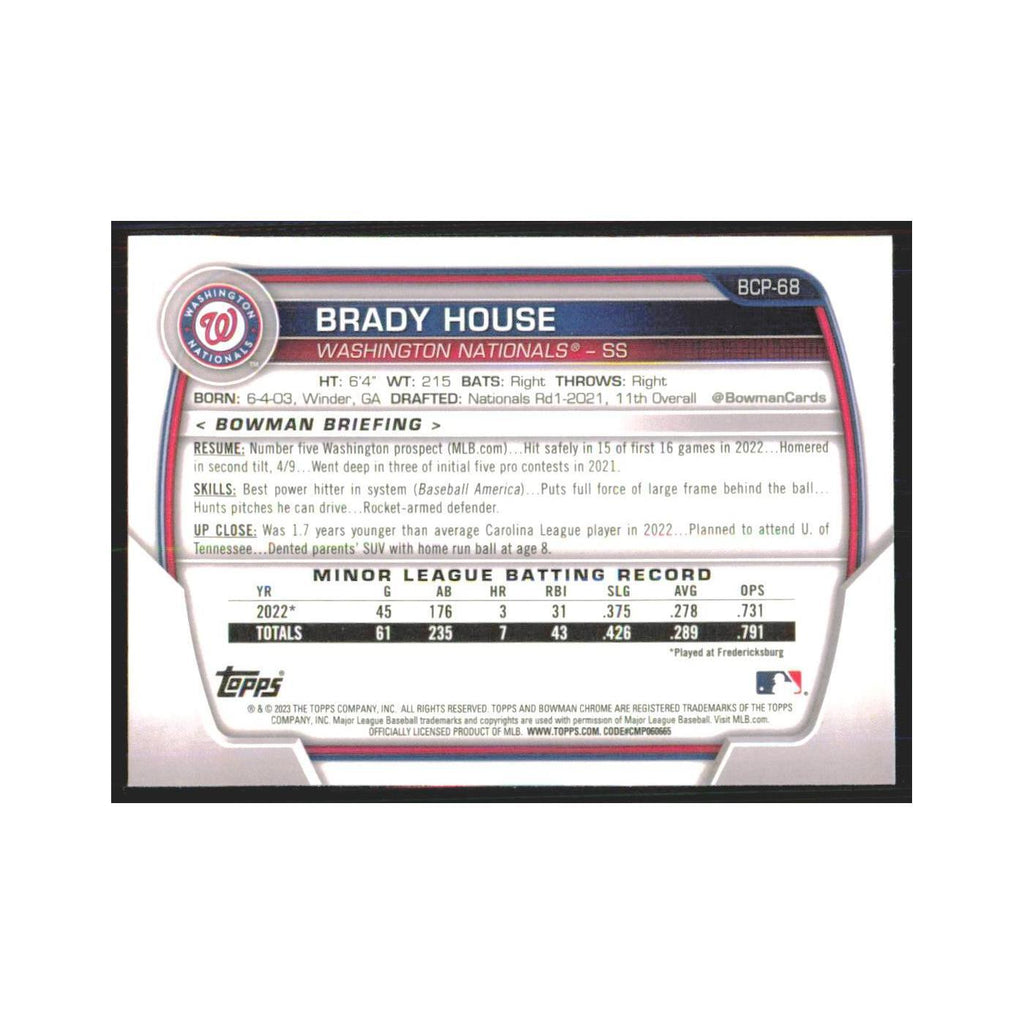2023 Bowman Chrome Brady House Nationals #BCP-68