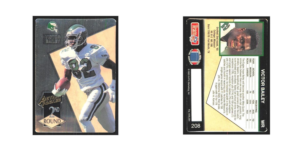 1993 Action Packed Victor Bailey Eagles #208