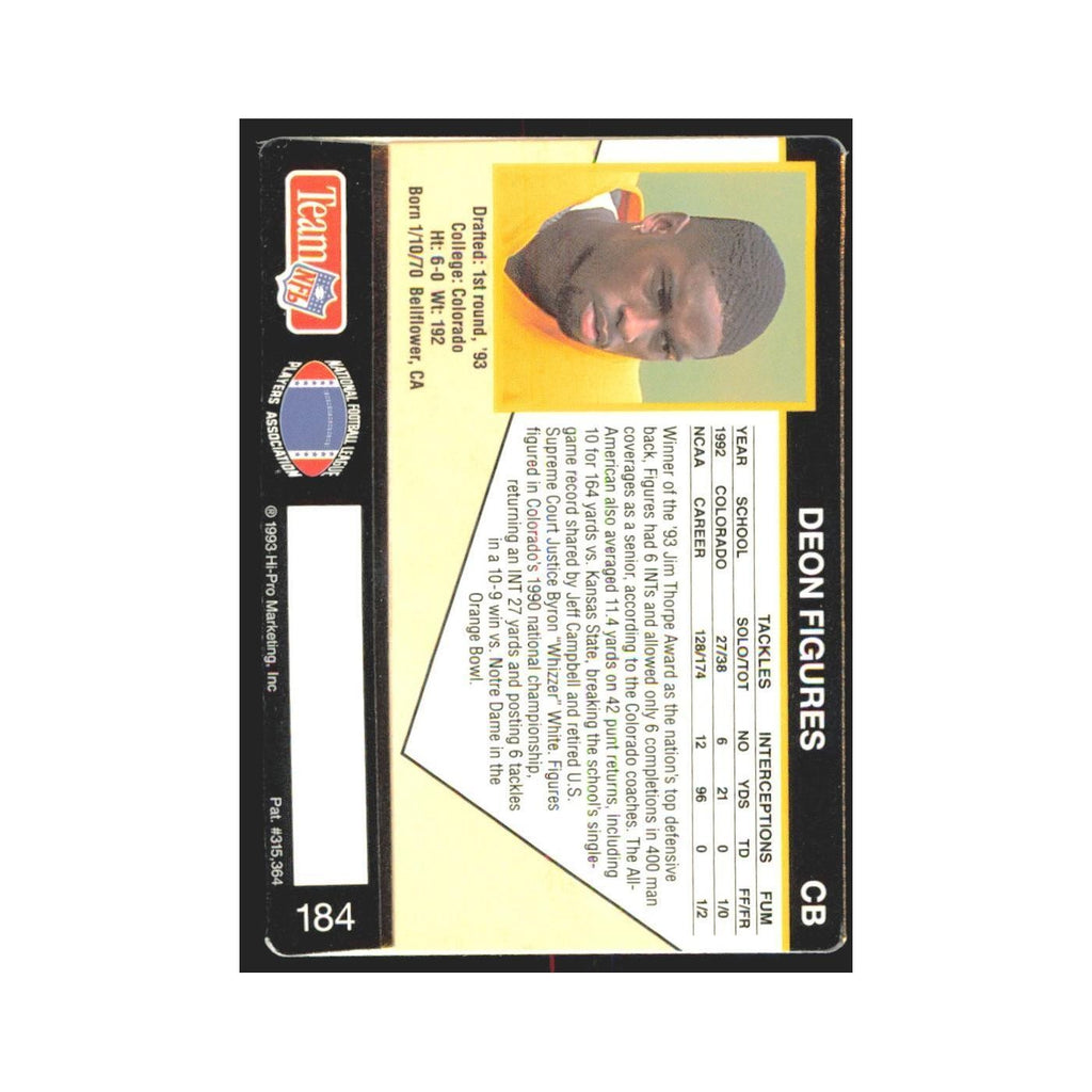 1993 Action Packed Deon Figures Steelers #184