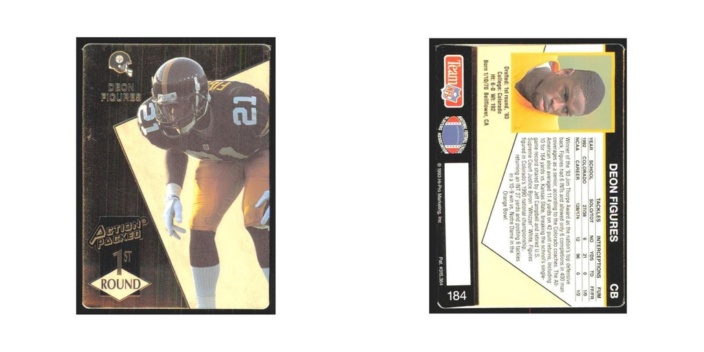1993 Action Packed Deon Figures Steelers #184