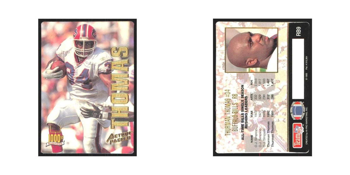 1993 Action Packed Thurman Thomas Bills #RB9