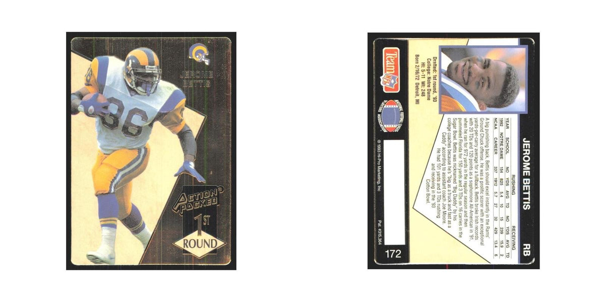 1993 Action Packed Jerome Bettis Rams #172