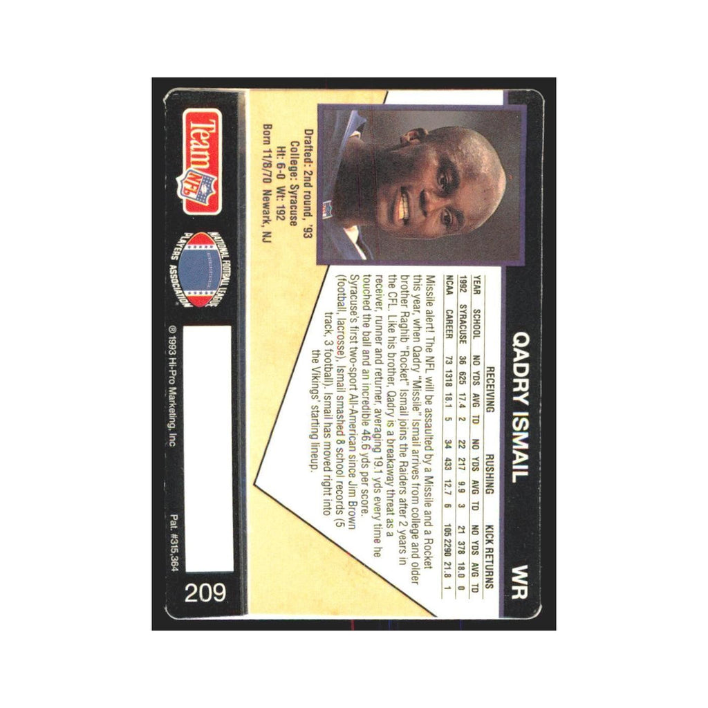 1993 Action Packed Qadry Ismail Vikings #209