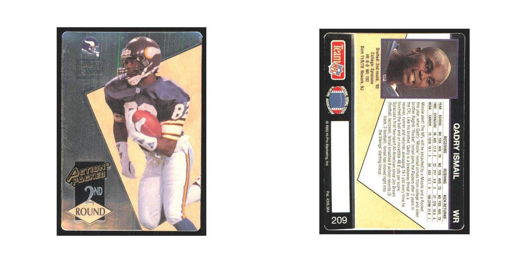 1993 Action Packed Qadry Ismail Vikings #209