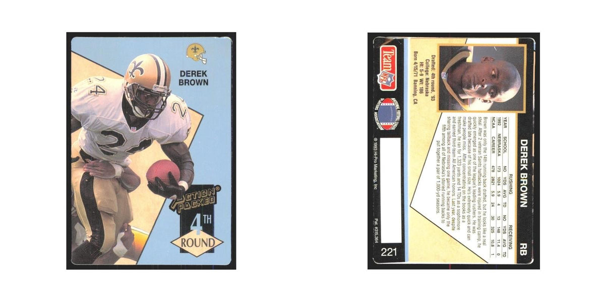 1993 Action Packed Derek Brown Saints #221