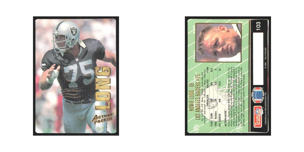 1993 Action Packed Howie Long Los Angeles Raiders #103