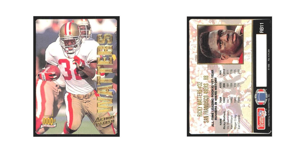 1993 Action Packed Ricky Watters 49ers #RB11