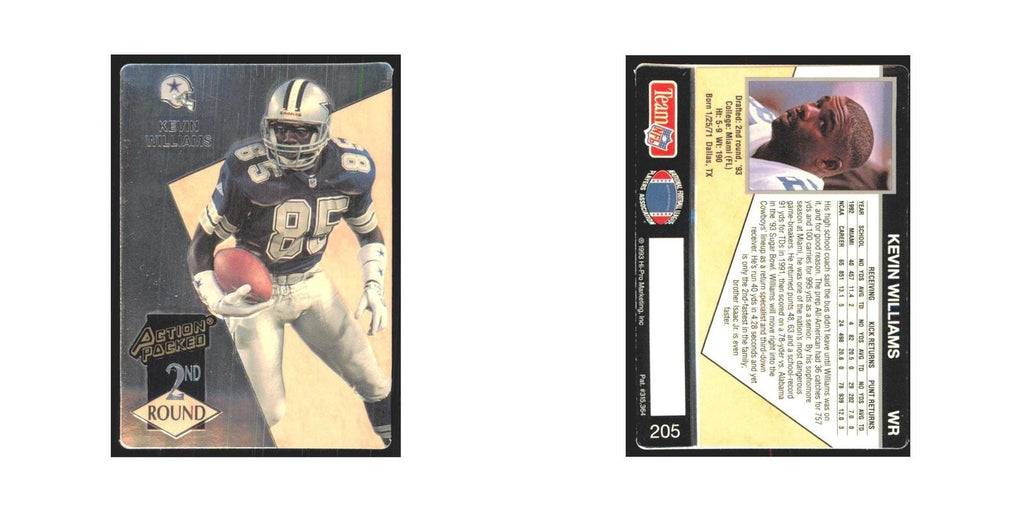 1993 Action Packed Kevin Williams Cowboys #205