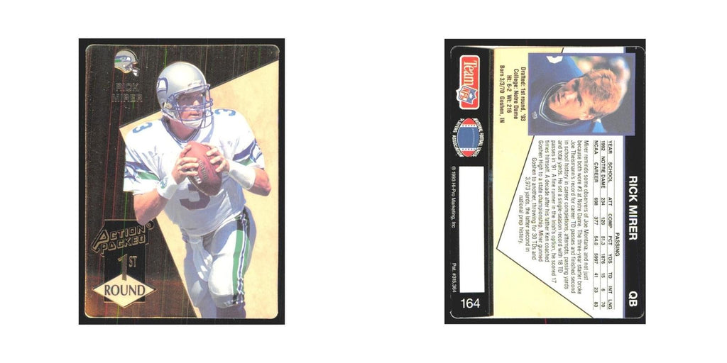 1993 Action Packed Rick Mirer Seahawks #164