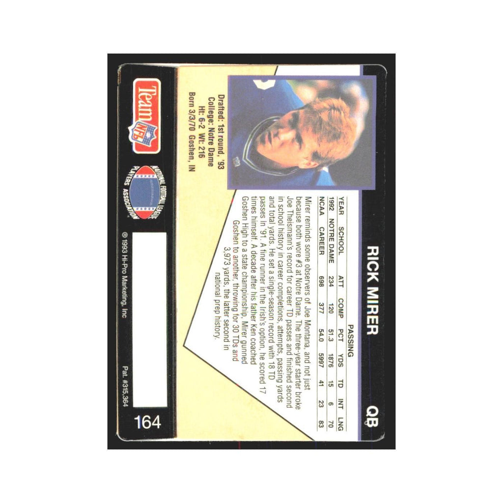 1993 Action Packed Rick Mirer Seahawks #164