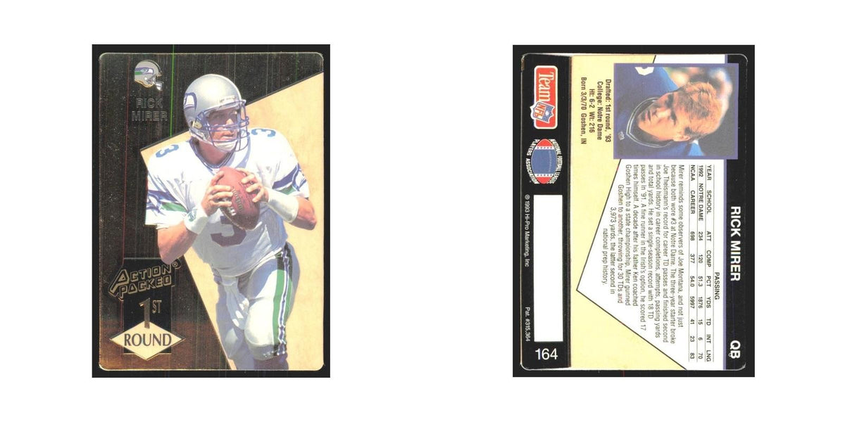 1993 Action Packed Rick Mirer Seahawks #164