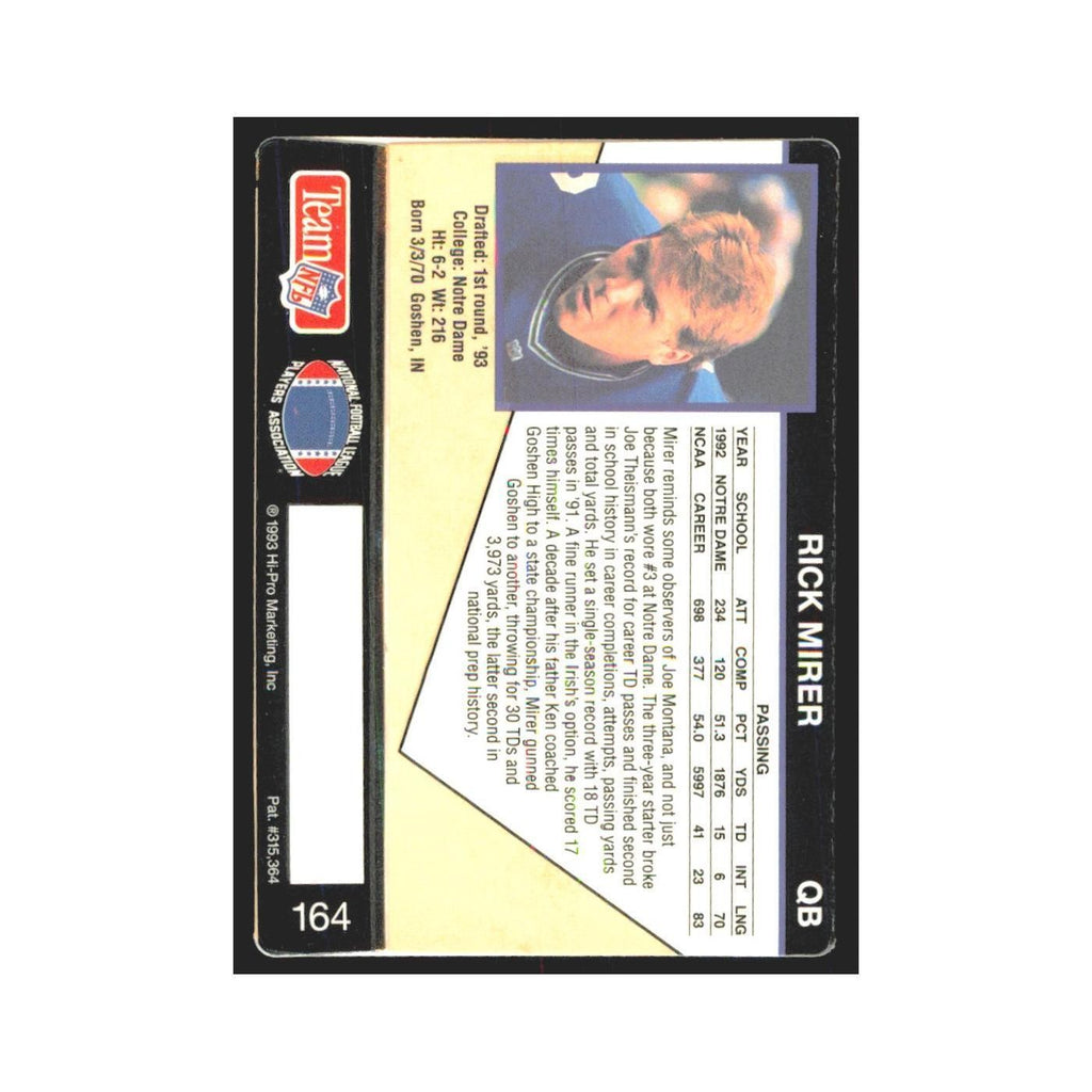 1993 Action Packed Rick Mirer Seahawks #164