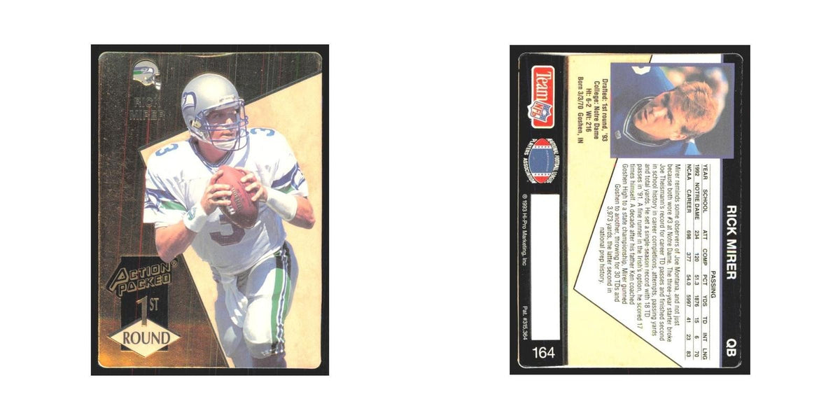 1993 Action Packed Rick Mirer Seahawks #164