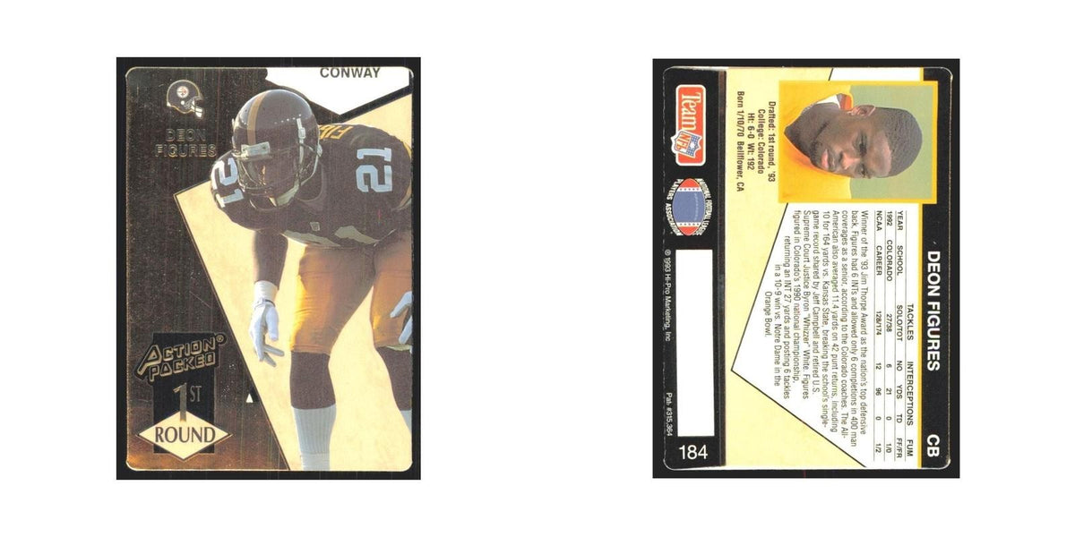 1993 Action Packed Deon Figures Steelers #184