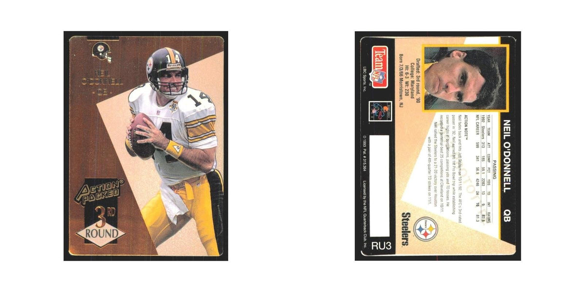 1993 Action Packed Neil O'Donnell Steelers #RU3
