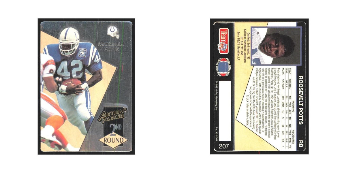 1993 Action Packed Roosevelt Potts Colts #207