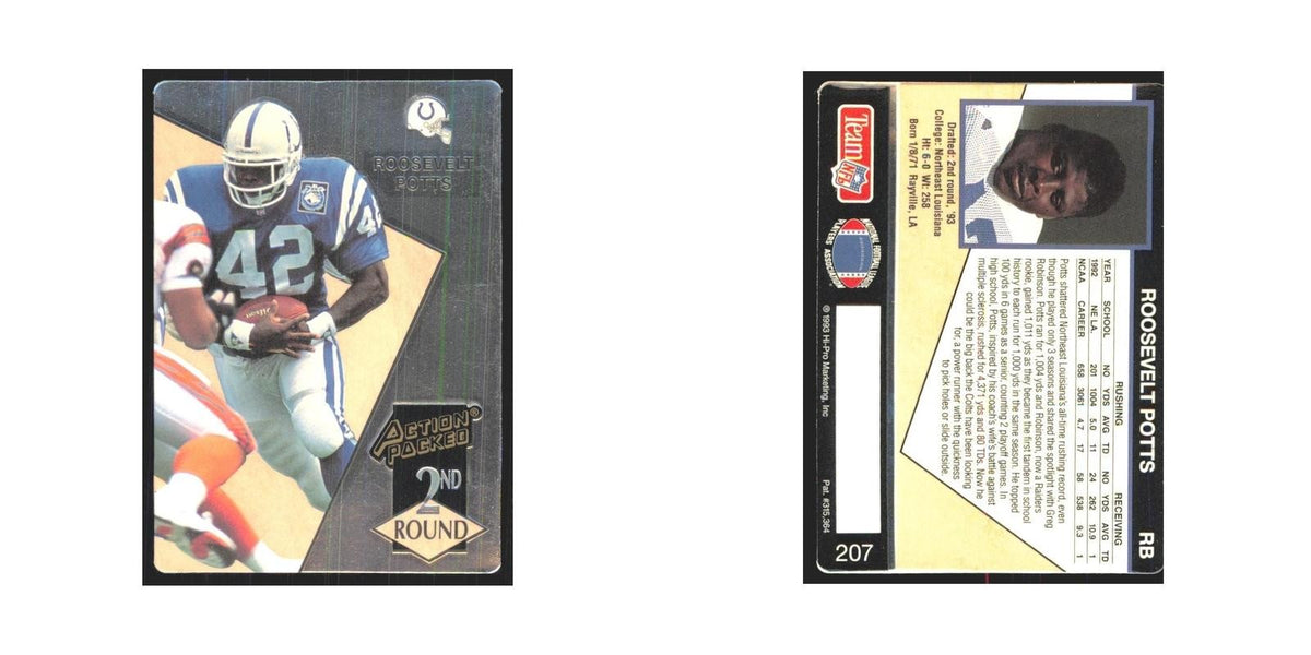 1993 Action Packed Roosevelt Potts Colts #207