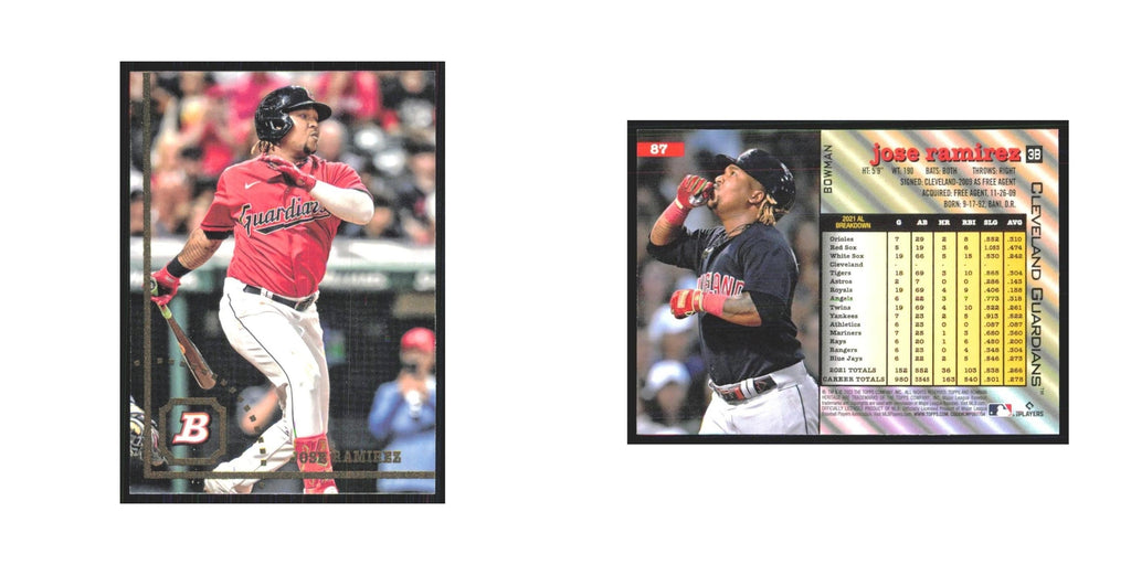 2022 Bowman Heritage Jose Ramirez Guardians #87