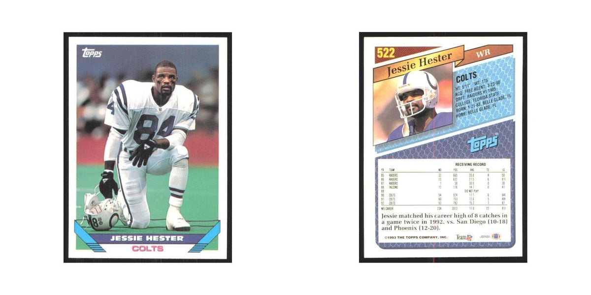 1993 Topps Jessie Hester Colts #522