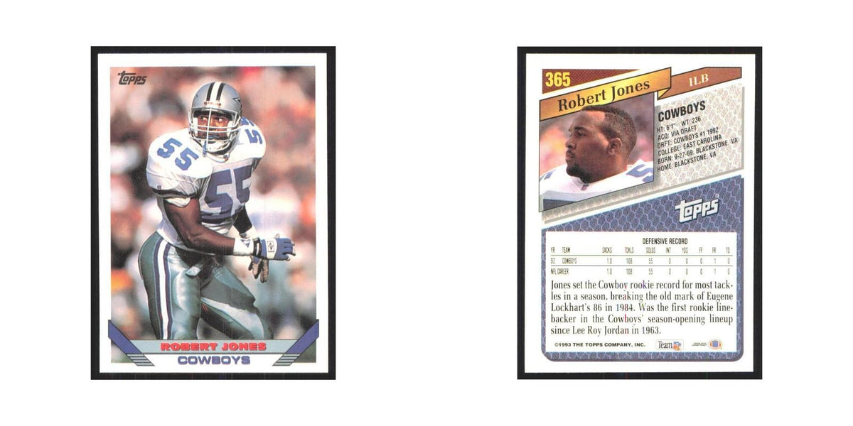 1993 Topps Robert Jones Cowboys #365