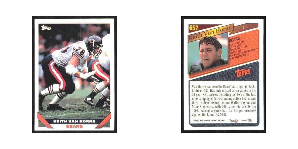 1993 Topps Keith Van Horne Bears #657