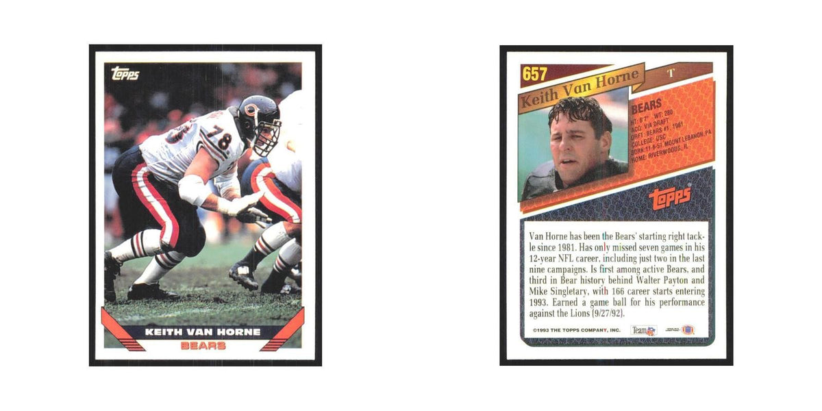 1993 Topps Keith Van Horne Bears #657