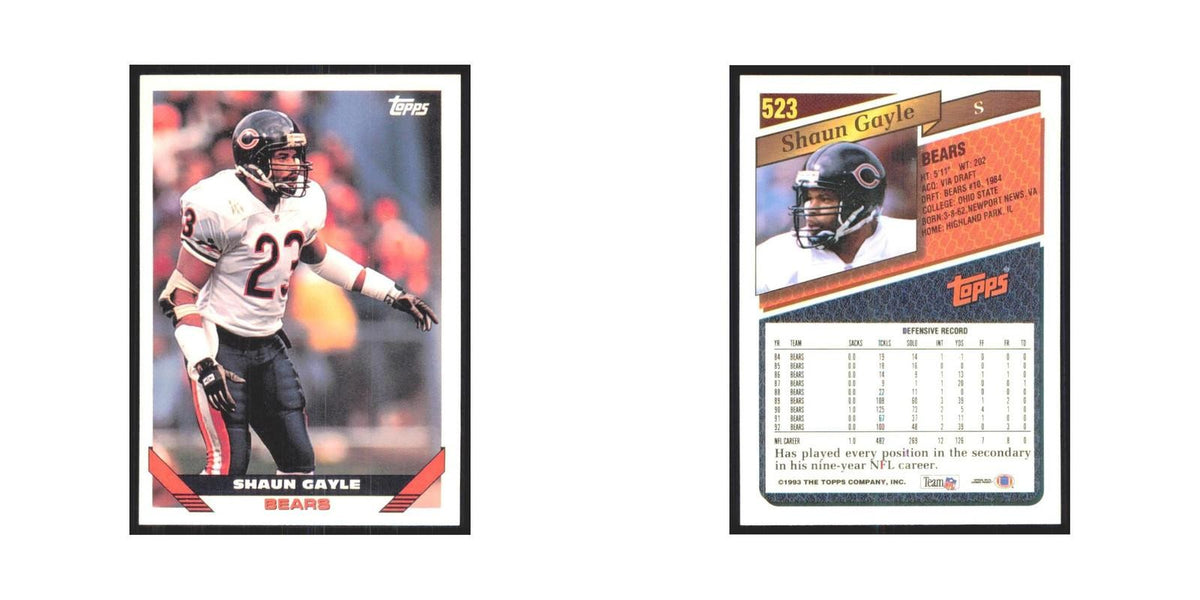 1993 Topps Shaun Gayle Bears #523