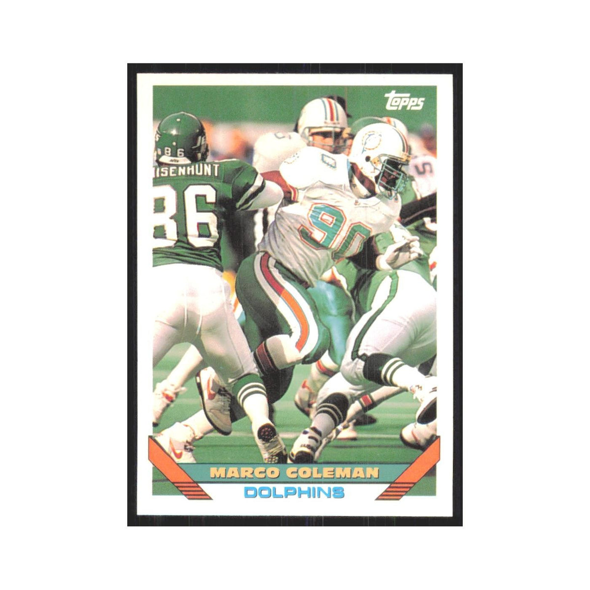 1993 Topps Marco Coleman Dolphins #591