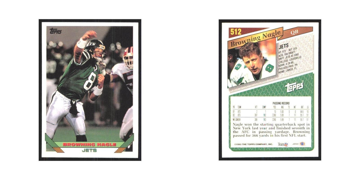1993 Topps Browning Nagle Jets #512