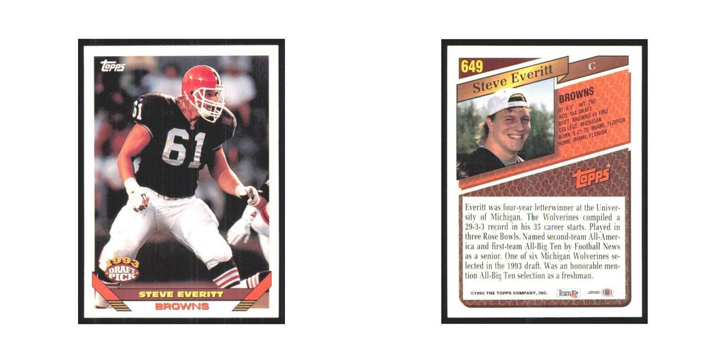1993 Topps Steve Everitt RC Browns #649