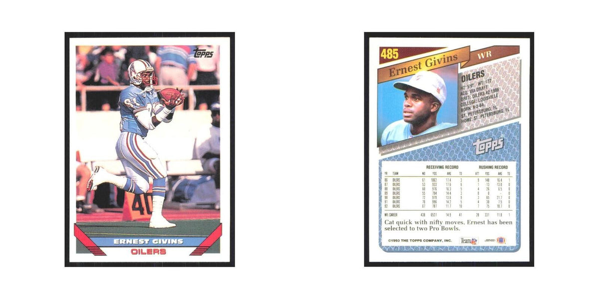 1993 Topps Ernest Givins Houston Oilers #485
