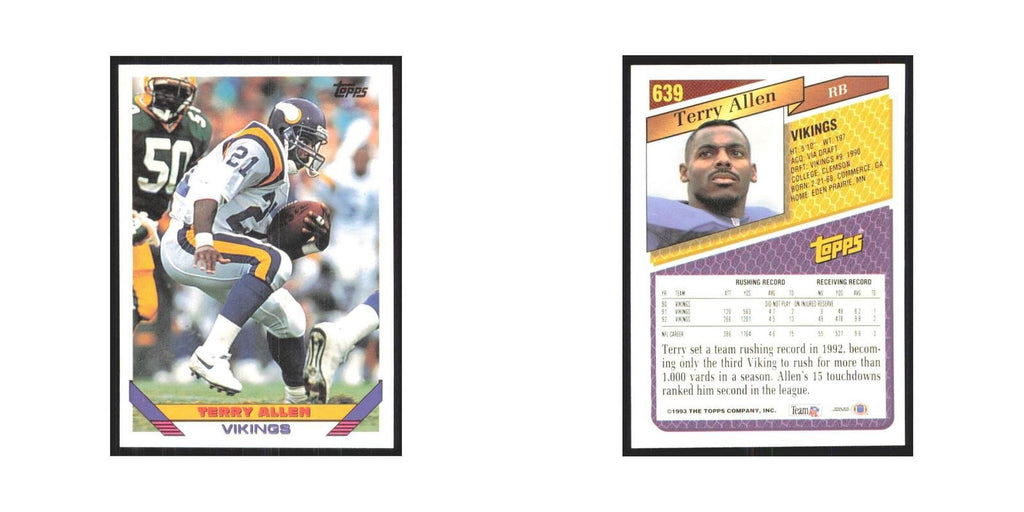 1993 Topps Gold Terry Allen Vikings #639