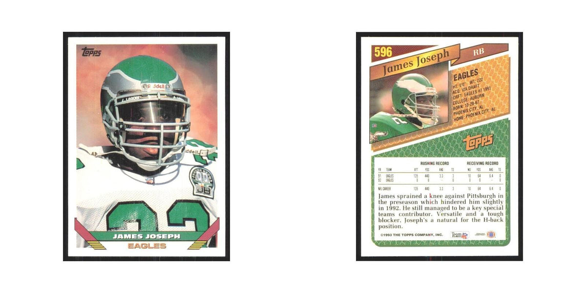 1993 Topps James Joseph Eagles #596