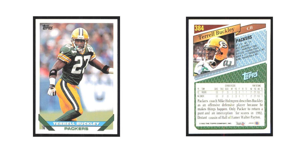 1993 Topps Terrell Buckley Packers #384